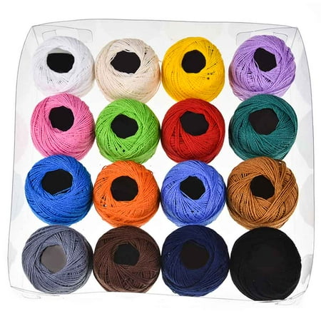 16 Pcs Cotton DIY Embroidery Thread Cross Stitch Weaving Dyed Line Sewing Tools Accessories;16 Pcs Cotton DIY Embroidery Thread Cross Stitch Sewing Tools Accessories