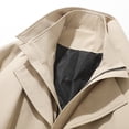 thumbnail image 5 of Clearance 2024! AIEOTT Winter Trench Coat for Men Big and Tall Wool Coat Long Pea Coat Notch Collar Cardigan Button Down Trench Coat, 5 of 9