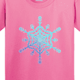 thumbnail image 4 of Inktastic Christmas Blue Ice Snowflake Youth T-Shirt, 4 of 5