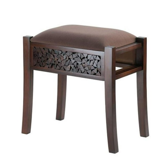Home Locomotion Tabouret de Pied Rembourré en Bois Rectangle