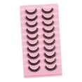 thumbnail image 1 of 10 Pairs Russian Strip Lashes Curly Handmade   F  19x10.5x1.5CM, 1 of 7