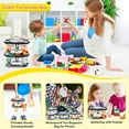 thumbnail image 5 of 2 Packs Toy Storage Bags Clear Toy Organizer Case Reusable PVC Waterproof Toy Organizer Bags with Zipper&Handle for Building Blocks/Puzzles/Board Game/Bricks,with Name Tag & Manual Pocket, 5 of 7