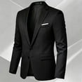 thumbnail image 7 of WIZUTIZ Men's Solid Color Two Button Suit Jacket Single Breasted Dress Blazer with Pocket for Party Ceremony Show, 7 of 7