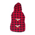 thumbnail image 2 of British Plaid Dog Hooded Cloak with Lamb Wool for Winter Warmth Small Medium Dogs, 2 of 2