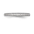 thumbnail image 4 of 14k White Gold Round Diamond Wedding Band Milgrain Edge Anniversary Ring 1/6 Ct., 4 of 7