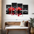 thumbnail image 3 of Elephant Stock Spa Orchids Wall Art - Horizontal Multi Panel Canvas - Lobby Wall Decor - Wellness Multi Panel - Black And Red Decor - 52" x 32", 3 of 8