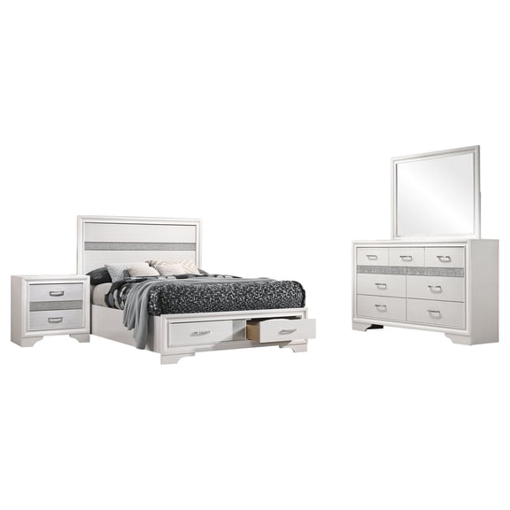 Miranda 4-piece Full Bedroom Set White