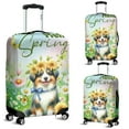 thumbnail image 2 of Miniature American Shepherd Hello Spring Time Flower Floral Nature Travel Luggage Cover MAS Dog Lover Gifts Suitcase Dust Protective Decor - 02031, 2 of 5