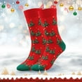 thumbnail image 2 of Outfmvch Fluffy Socks for Women Christmas Socks Womens Low Cut Socks Retro Socks Womens Ankle Socks Cute Socks Red One Size, 2 of 8