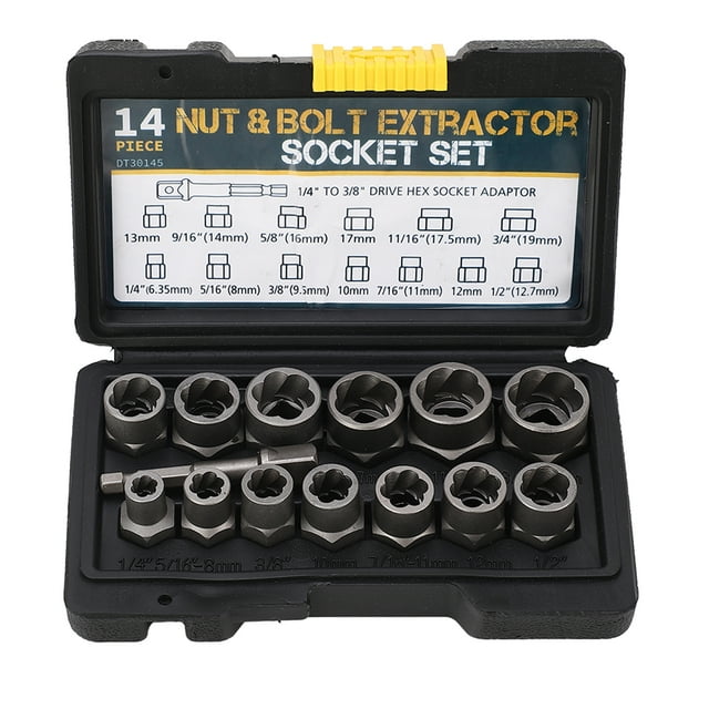 Oubit Ensemble d'Extracteur d'Écrou 14 Pcs Ensemble Écrou Boulon Dissolvant Écrou Boulon Extracteur Réponse Rapide