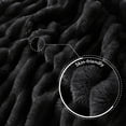 thumbnail image 5 of Exclusivo Mezcla Fleece Throw Blanket for Couch, Super Soft 3D Striped Jacquard Blanket, Lightweight Fuzzy Cozy Blankets, Black, 50"x60", 5 of 8