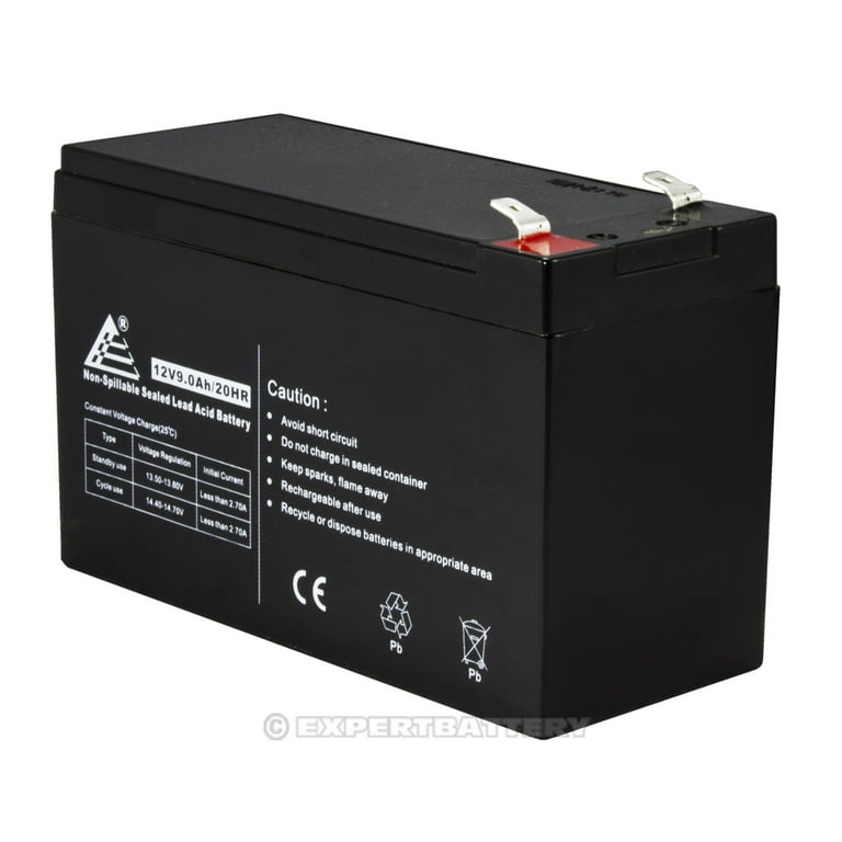 12V 9 Amp 12 Volt 9Ah Rechargeable Sealed Lead Acid AGM Battery Terminal F2