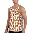 thumbnail image 2 of Xecao Hot Dog Burger Men's Tank Top Workout Quick Dry Sleeveless Gym Jogging Muscle Shirts Summer Swim Beach Tops, 2 of 9