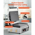 thumbnail image 3 of VEVOR Commercial Panini Grill, 1800W Electric Sandwich Panini Maker, Stainless Steel Sandwichs Press Grill with Handle and Temp Control, 13.5x9.3 in Full Flat Enamel Plate, 3 of 9