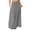 Gray, variant on Women's Solid Color Flowy Maxi Skirt Bohemian Style Casual Summer Beach Long Skirt Elastic Waist Lightweight Tiered Pleated Skirt with Drawstring Waist,White XL