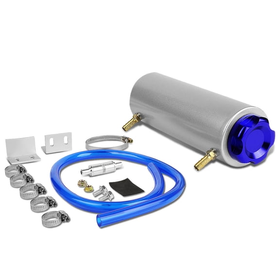 DNA Motoring OCT-T99-BL 7.25" x 2.5"ROUNDED BILLET ALUMINUM OIL CATCH RESERVOIR BREATHER TANK CAP BLUE