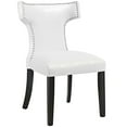 thumbnail image 2 of Curve Dining Chair Vinyl Set of 2 White, 2 of 5