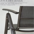 thumbnail image 6 of JERFIT 2-Pack High Back Reclining Patio Chairs, Foldable Aluminum Outdoor Lounge Chairs with Textilene Mesh & Adjustable Backrest for Lawn, Porch, Balcony, Dark Brown, 6 of 6