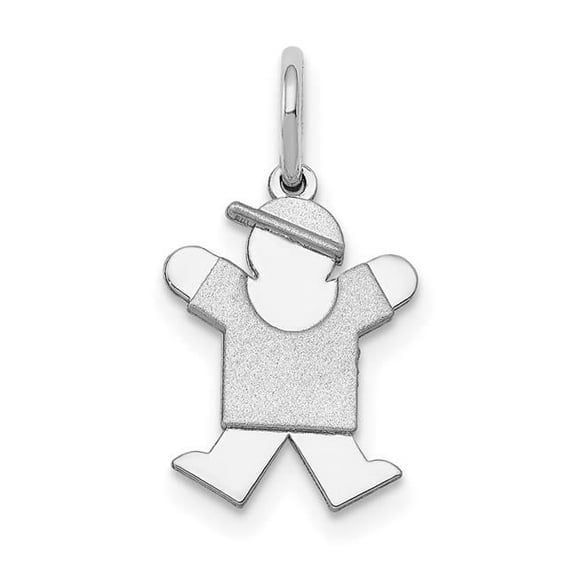 14K White Gold Mini Boy Joy Charm