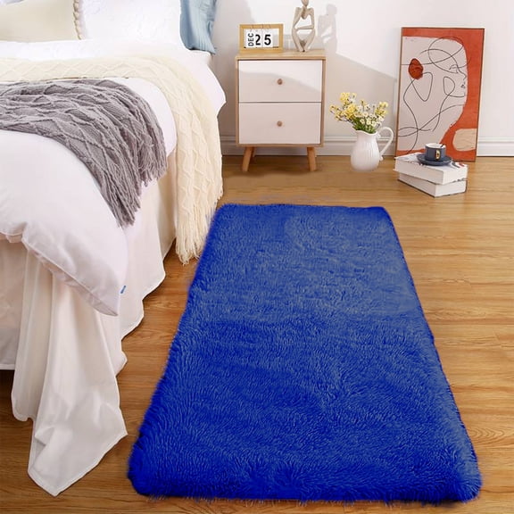 Solid Color Bath Mat, Non Slip Bathroom Rug Soft Absorbent Long Pile for Shower Tub Bath Floor, Machine Washable Velvet Fleece Cushioned Mat for Vanity Bedroom, 15.7x31.5 in