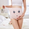 thumbnail image 2 of Ropa interior de cintura alta de maternidad de algodón ajustable bragas de algodón para mujeres embarazadas (rosa L), 2 of 5