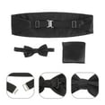 thumbnail image 7 of LOLIPPYY 3-Piece Men's Formal Set with Black Bow Tie, Cummerbund, and Pocket Square for Weddings and Special Events, 7 of 7