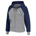thumbnail image 2 of Women's WEAR by Erin Andrews Silver Dallas Cowboys Colorblock Lightweight Full-Zip Hoodie, 2 of 3