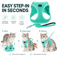 thumbnail image 5 of Cat Harness and Leash Set for Walking, Escape Proof Step-in Cat Vest, Soft Breathable Suede Kitten Harness with Reflective Strip, Adjustable Pet Harness for Small Medium Cats, 5 of 8