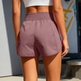 thumbnail image 4 of Women's Athletic Shorts High Waisted Running Short Pocket 2.5" Sporty Shorts Gym Workout Shorts Purple M, 4 of 4