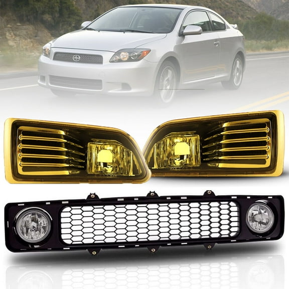 For 2005-2010 Scion TC Fog Lights Front Driving Lamps w/Bumper Grill Wiring Kits