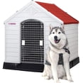 thumbnail image 1 of Casa Para Perro Q Perrón Raza Grande Con Puerta Color Rojo, 1 of 7