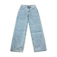 thumbnail image 2 of Jeans for Women 2025 Y2K Blue Low Rise Wide Leg Straight Loose Baggy Denim Jean Pants Womens Jeans Trousers, 2 of 4