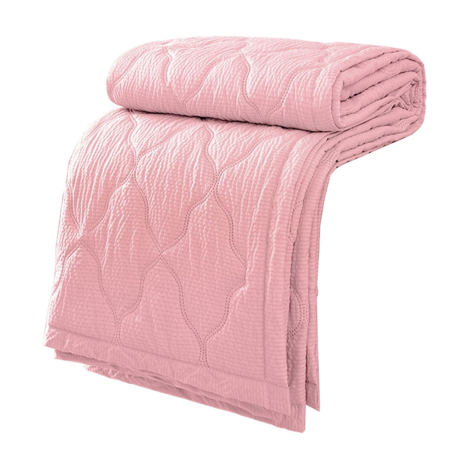 sruoe Queen Size Summer Quilt, 78.74"x90.55" Washed Cotton Cooling Quilt, Green Bubble Texture Lightweight Air Conditioning Blanket, Breathable Machine Washable All Season Bedspread