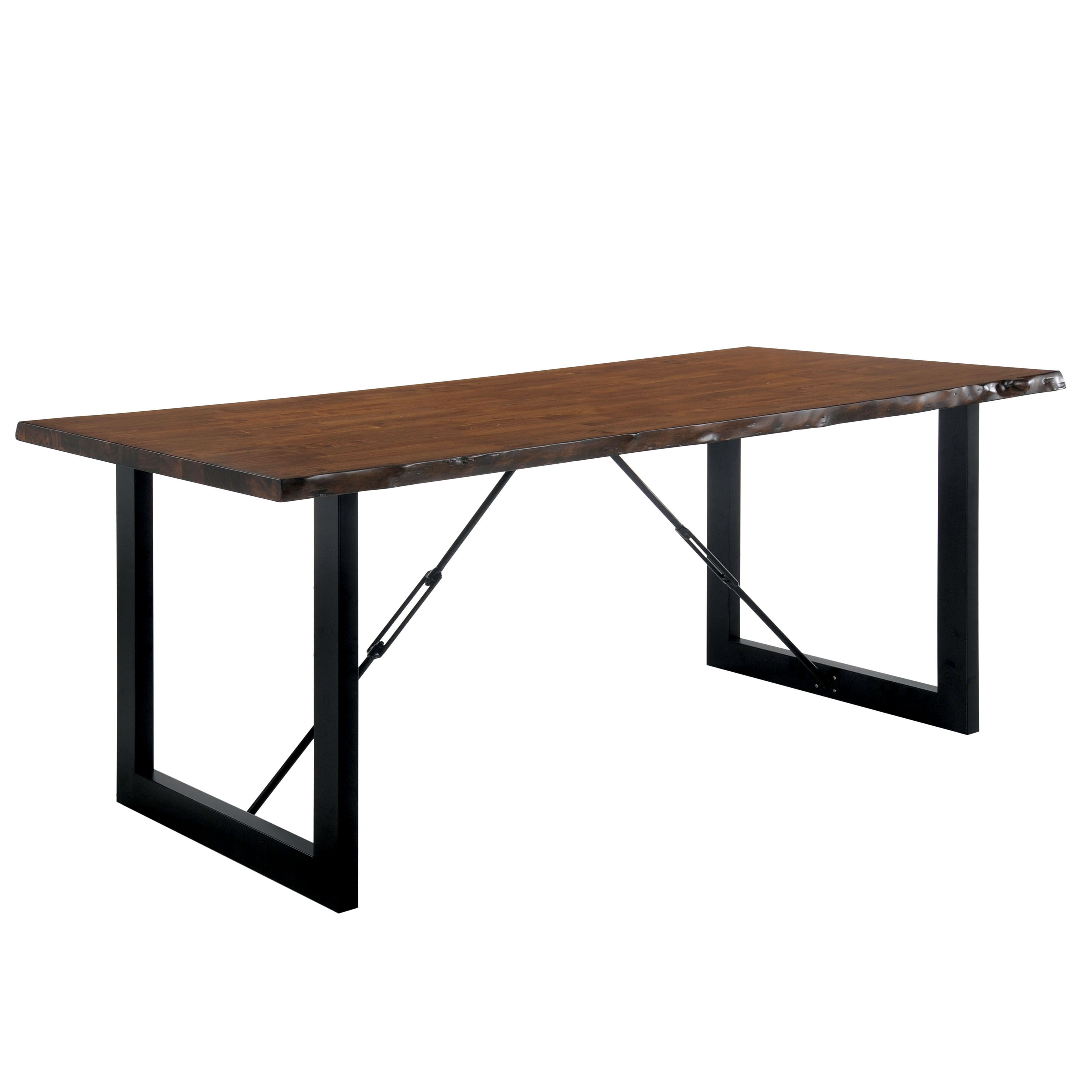Furniture of America Jared 5 Piece Rustic Dining Table Set, Walnut Finish