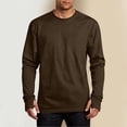 thumbnail image 2 of hoksml Men's Crew Neck Long Sleeve Athletic T Shirt Thumb Hole Cuff Quick Dry Solid Base Layer Top for Running Gym Daily Outdoor Wear, 2 of 6