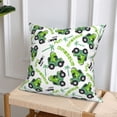 thumbnail image 6 of Throw Pillow Covers, green rainbow car Soft Square Pillow Cases with Invisible Zipper for Couch Bed Sofa, Farmhouse Fall Home Decor 18"x18", 6 of 7
