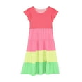 thumbnail image 3 of Kiviey Dress for Girls Short Sleeve Ruffle Pockets Crew Neck Print Dress Size 10-11, 3 of 4