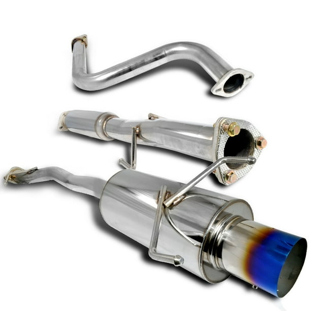 19901993 honda accord exhaust catback system burnt rainbow tip 90 91