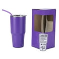 thumbnail image 3 of Makerflo 30 oz Purple Powder Coated Tumbler - Pack of 25, Ideal for DIY Crafts- Laser Engraving, And Handle Sold Separately, 3 of 12