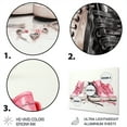 thumbnail image 3 of Designart "Stylish Pink Sneakers Obsession II" Fashion Metal Art Living Room, 3 of 5