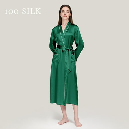 

Favorite home.22 Mimi silk pajamas for women sexy silk pajamas 100 mulberry silk long v-neck pajamas women s pajamas long-sleeved dresses green xs