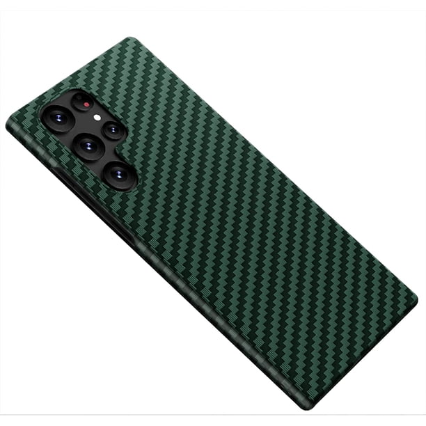 Funda delgada de fibra de carbono para Samsung Galaxy S23/S22, lente todo incluido, cubierta de teléfono a prueba de golpes, soporte de carga inalámbrica qym unisex
