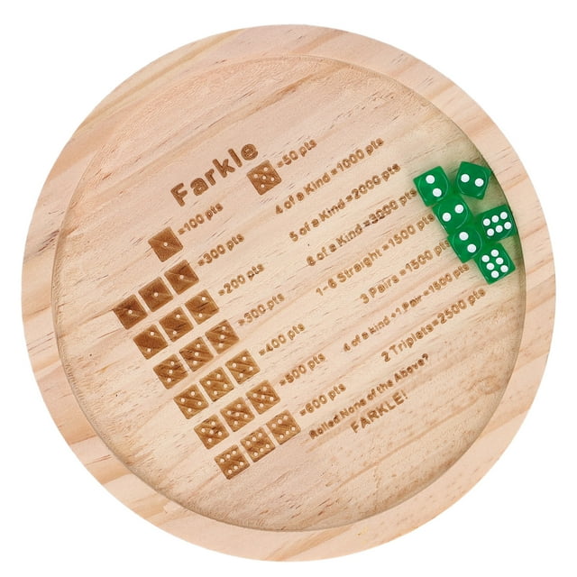 Farkle Tray, Farkle Classic Game Rolling Tray Holder Board Table Games for Family Party Travel