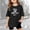 Black, variant on Stylish Graphic Letter Print Comfortable Casual Tees And Shirts For Girls And Boys Youth Apparel T-Shirts Kids Short Sleeve Crewneck Solid Basic Tees Casual Tops