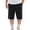 Black, variant on Men's Big & Tall Casual Shorts Stretch 12'' Inseam Quick Dry Lightweight Breathable Spill Proof Long Dress Golf Shorts