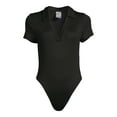 thumbnail image 2 of No Boundaries Juniors' Cap Sleeve Polo Bodysuit, 2 of 5