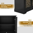thumbnail image 5 of CBJCBJ 31.5" Kitchen Sideboard Buffet Cabinet with 2 Door Storage, Mid-Century Accent Cabinet for Living Room,Black, 5 of 6