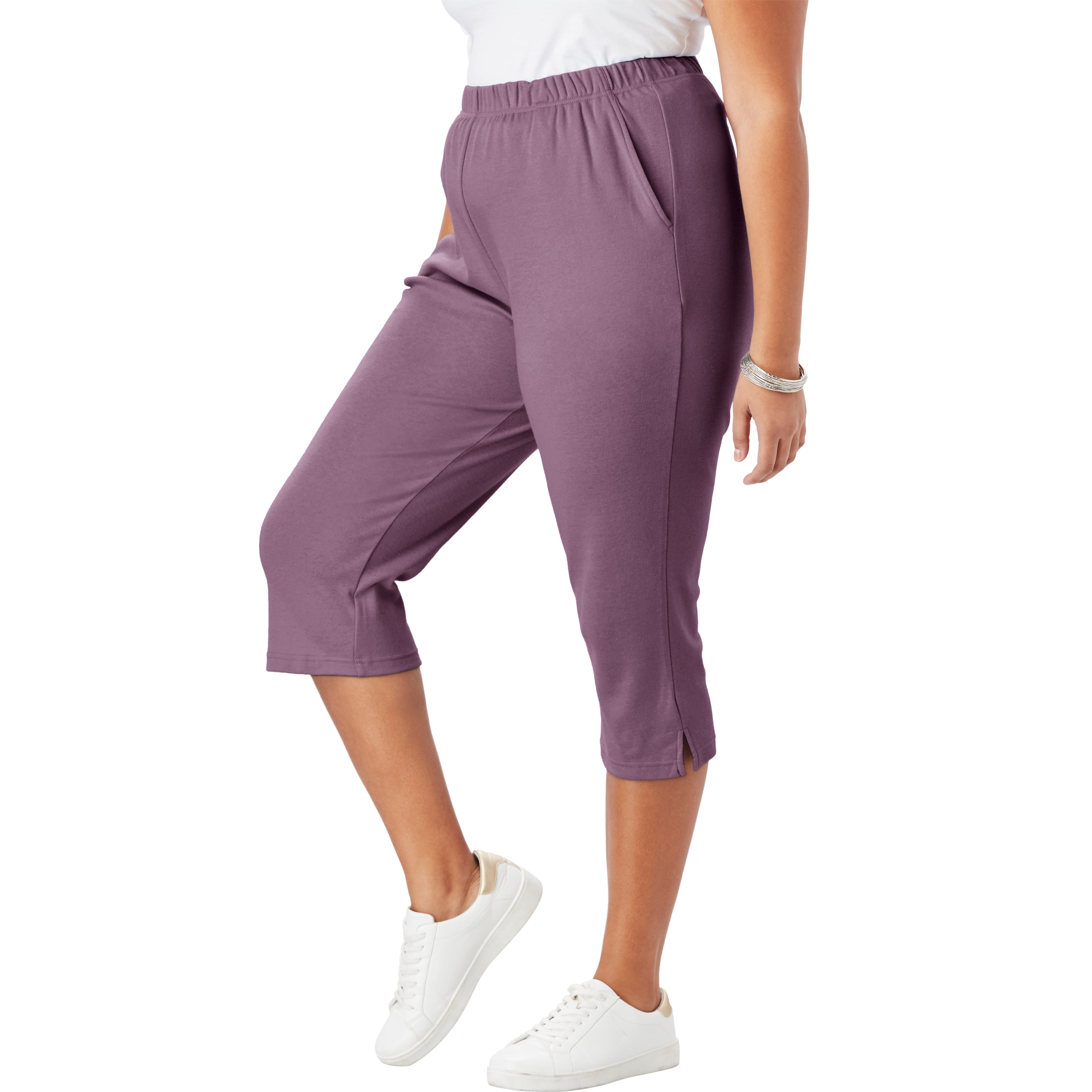 Roaman's Roaman's Plus Size Soft Knit Capri Pant Pants