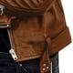 thumbnail image 4 of Chaqueta de cuero de imitación fresca para mujer Chaqueta corta de otoño con cremallera de manga larga Pompotops  qwe16274, 4 of 5