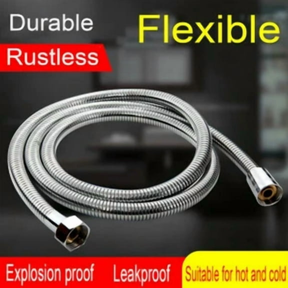 10Ft Shower Head Hose Handheld Long Stainless Steel Bathroom Flexible Tube Pipe
